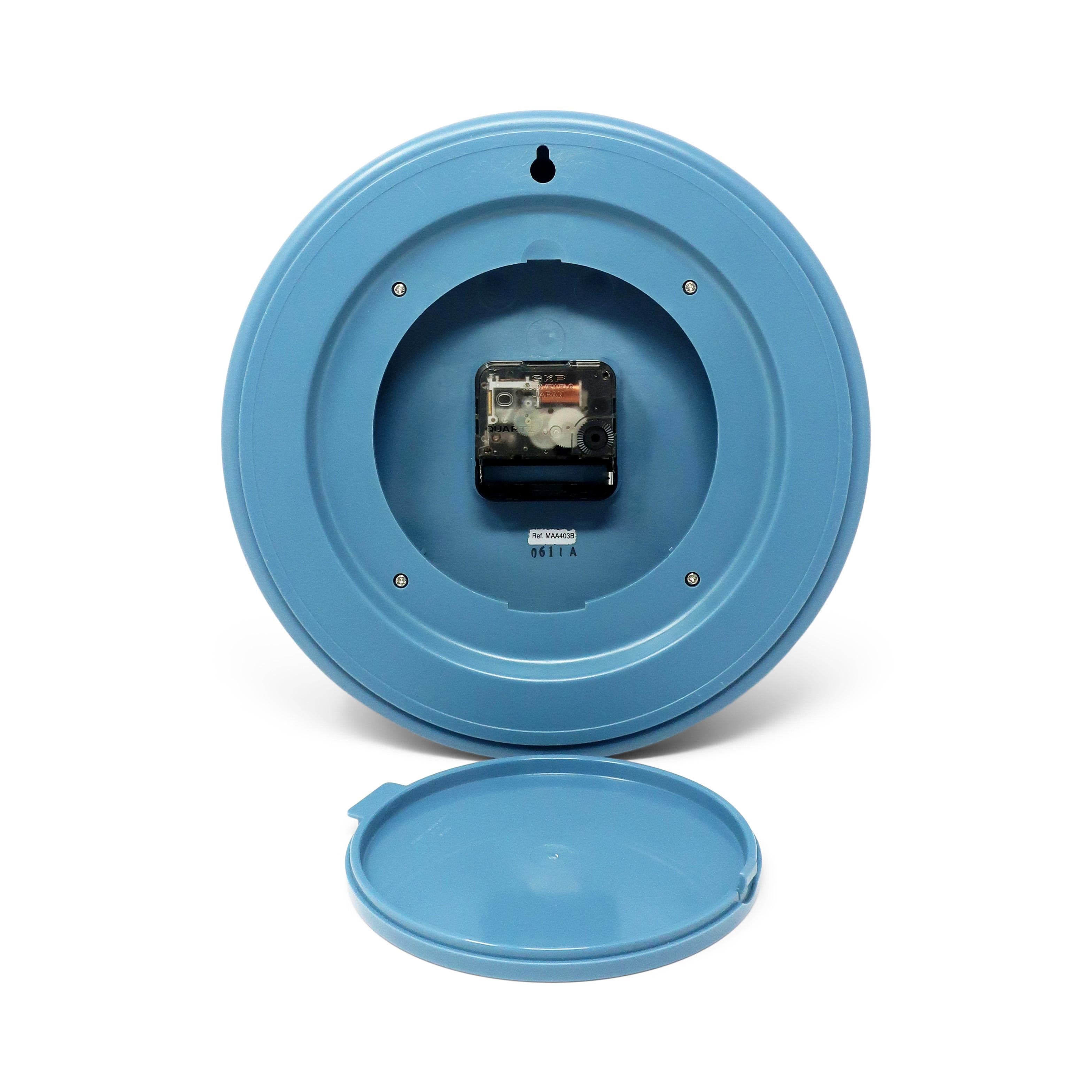 Plastic Blue Bird Wall Clock by Michael Graves for Alessi For Sale