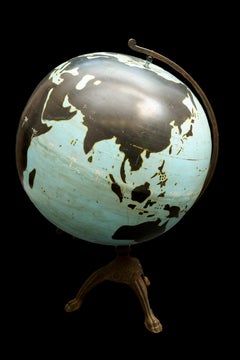 C. 1930 Steel Denoyer Geppert Military Chalk Globe