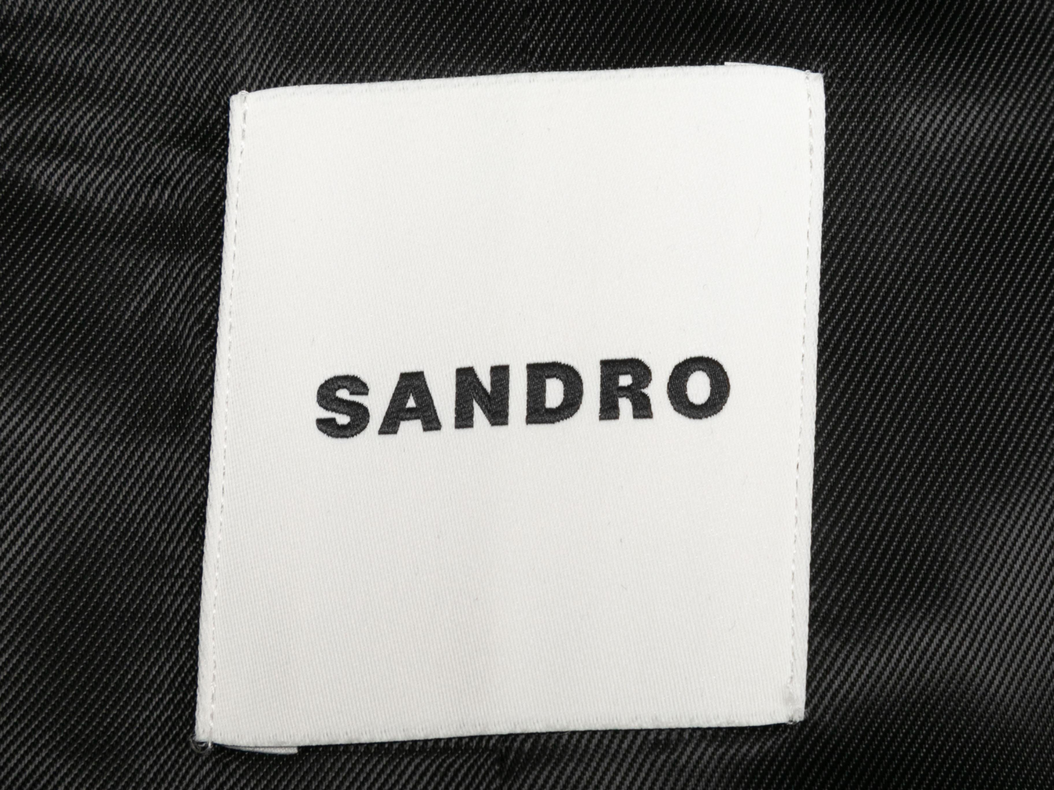  Veste bleue et noire Sandro Tweed bordée de jean Taille EU 42 Pour femmes 