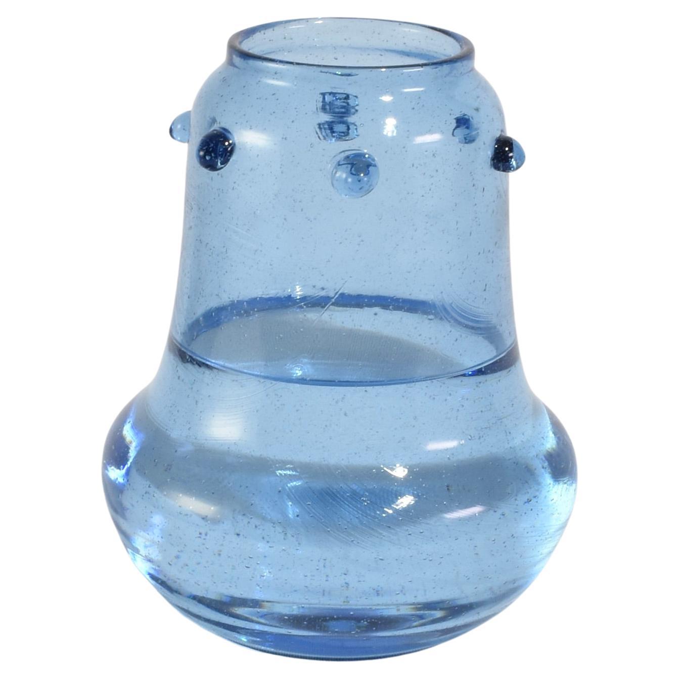 Blue Blown Glass Vase