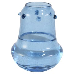 Blue Blown Glass Vase