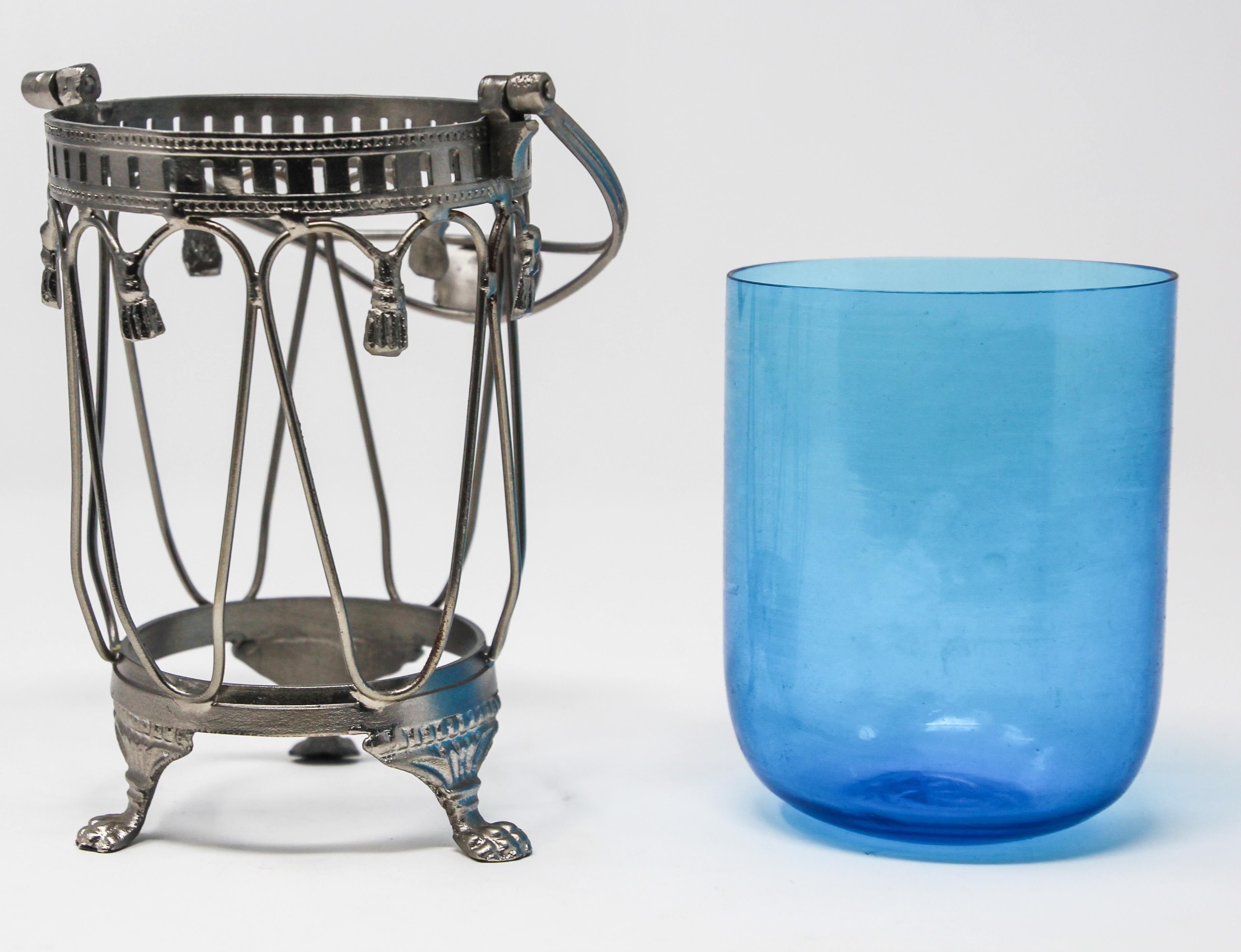 Blue Boho Glass Votive Candleholder 4
