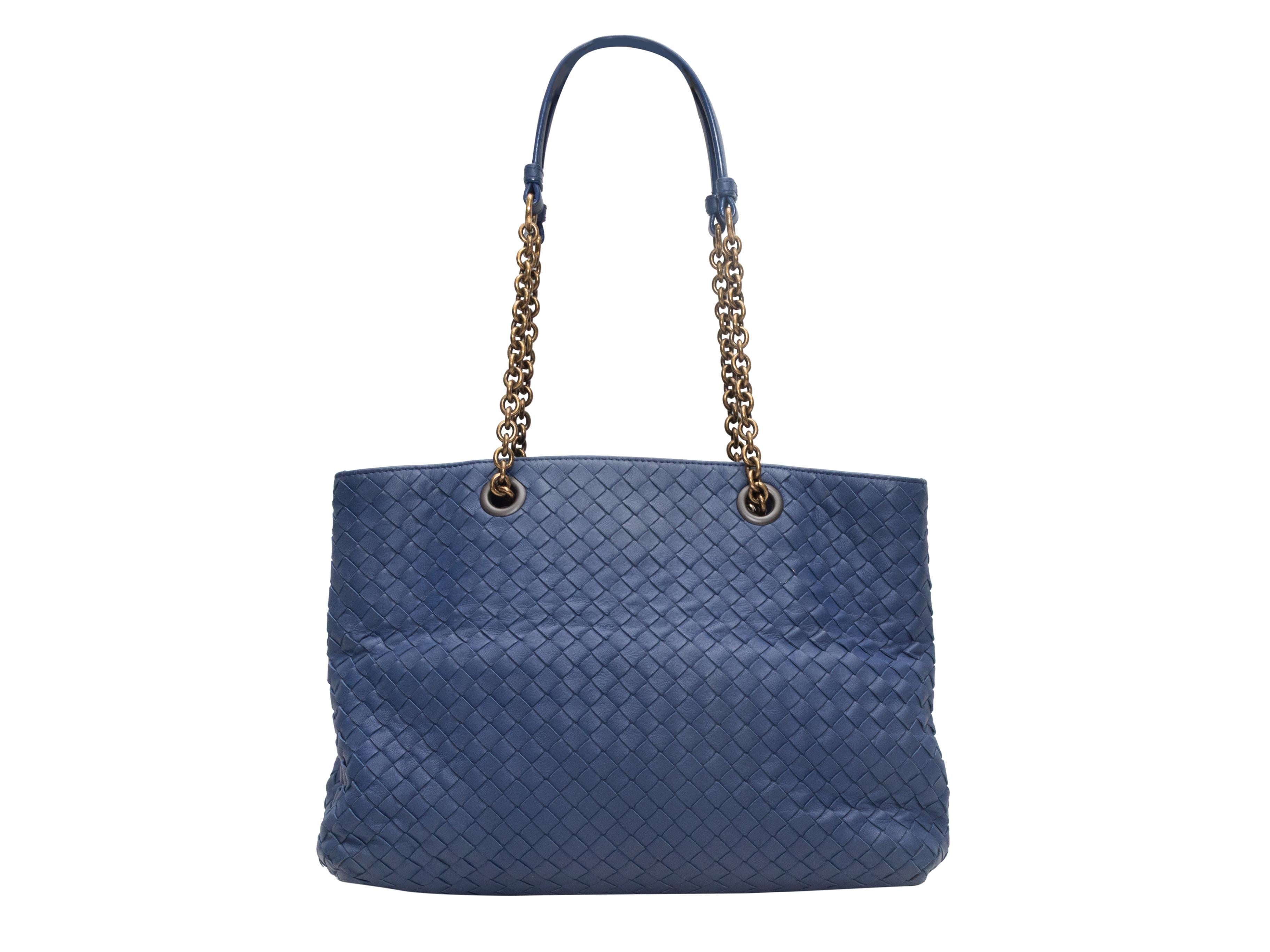 Bleu Sac à main bleu Bottega Veneta Intrecciato en vente