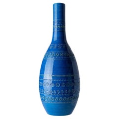 Blue bottle Vase by Aldo Londi