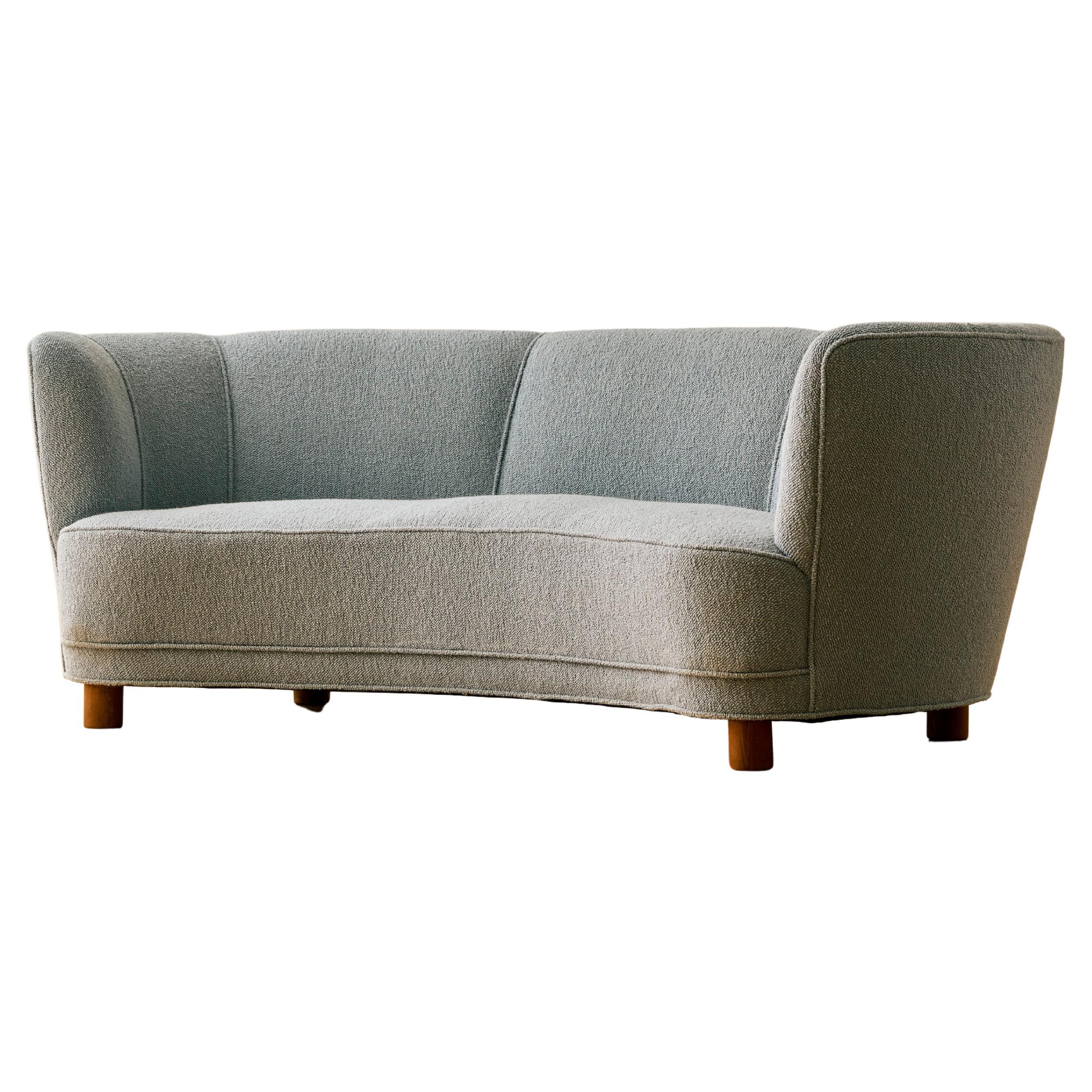 Causeuse danoise Boucle bleue en vente