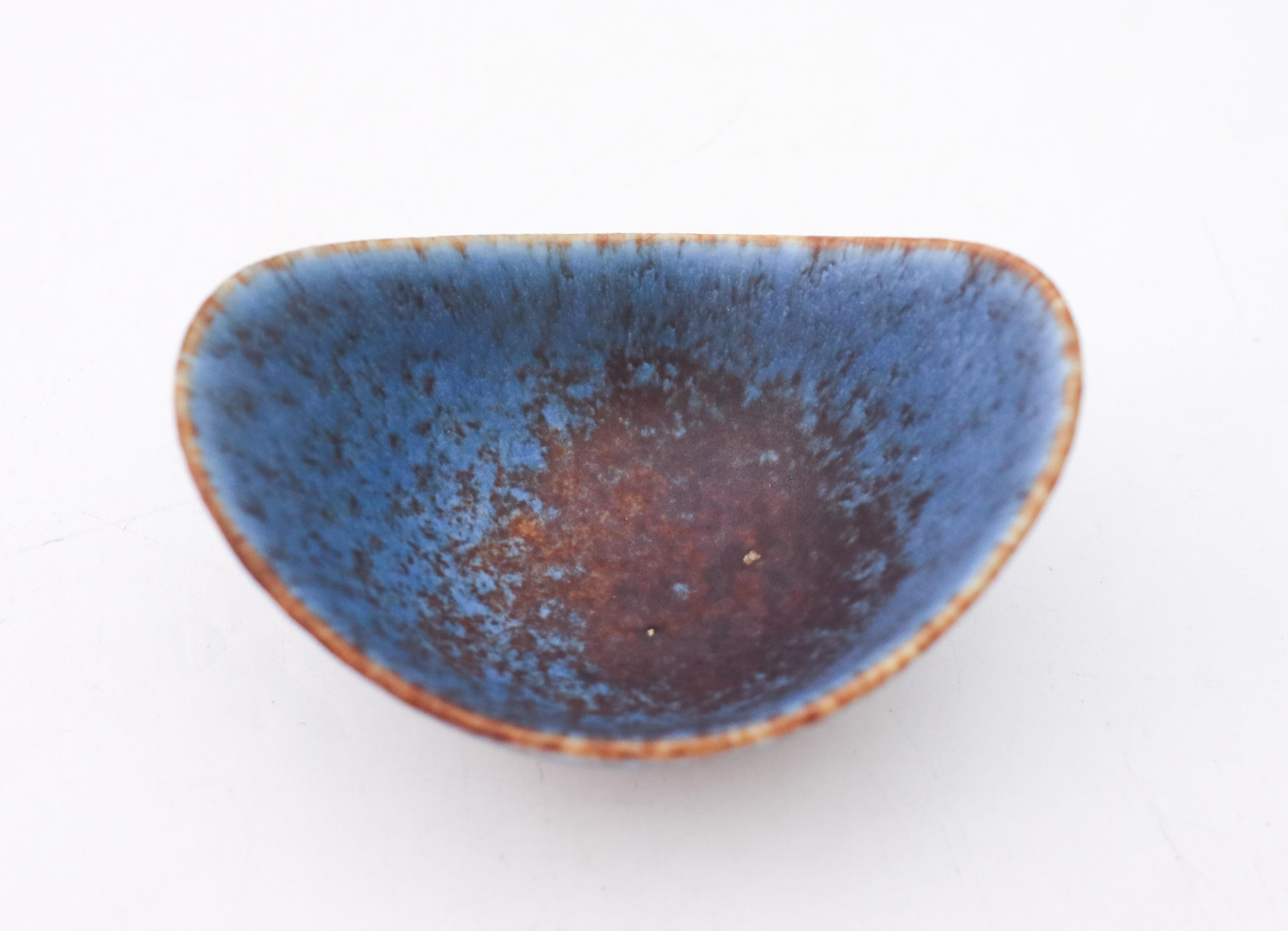 Glazed Blue Bowl, Gunnar Nylund, Rörstrand, Scandinavian Midcentury Vintage