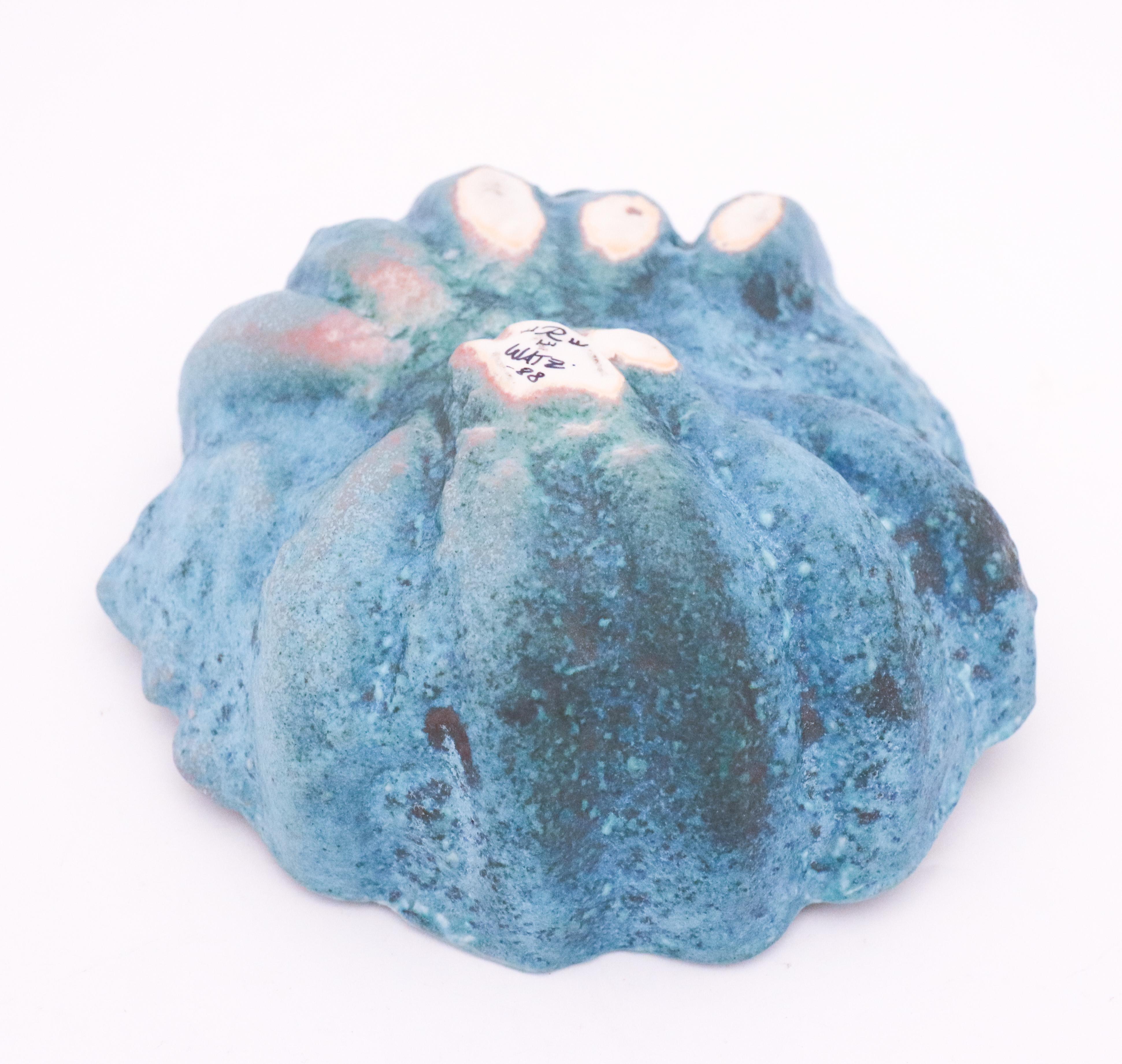 Blue Bowl, Lovely Organic Shape Designed by Birgitta Watz at Rörstrand 1988 1