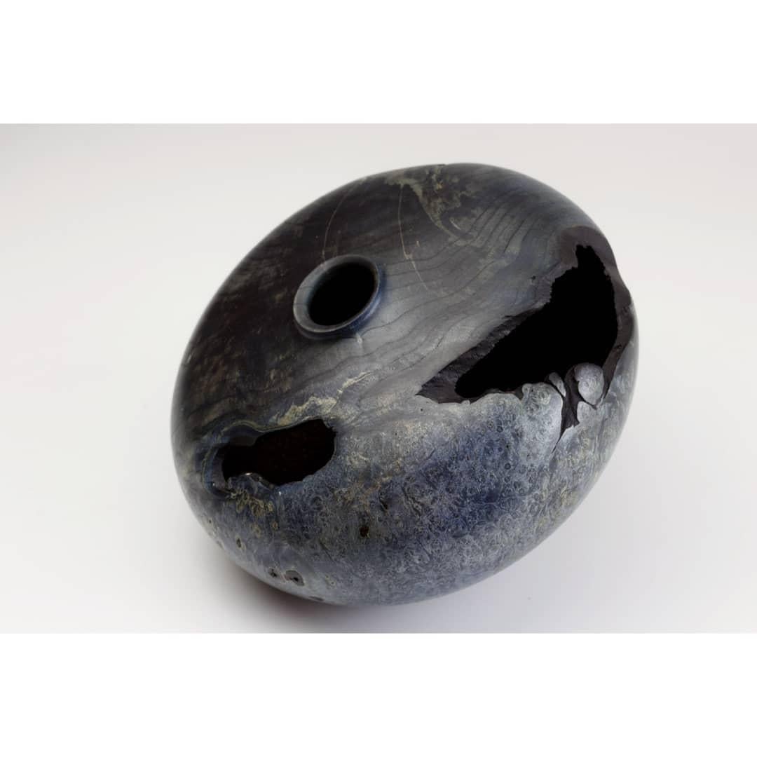Russian Blue Boxelder Burl Form by Vlad Droz