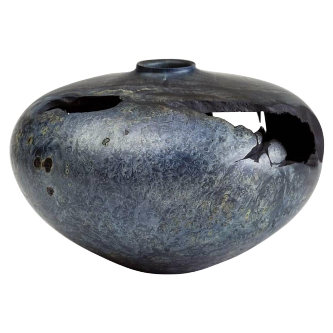 Blue Boxelder Burl Form by Vlad Droz