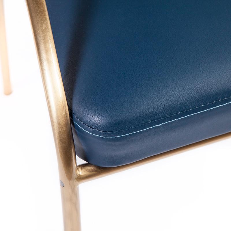 Blue Brass Chair by Atelier Thomas Formont In New Condition For Sale In Geneve, CH