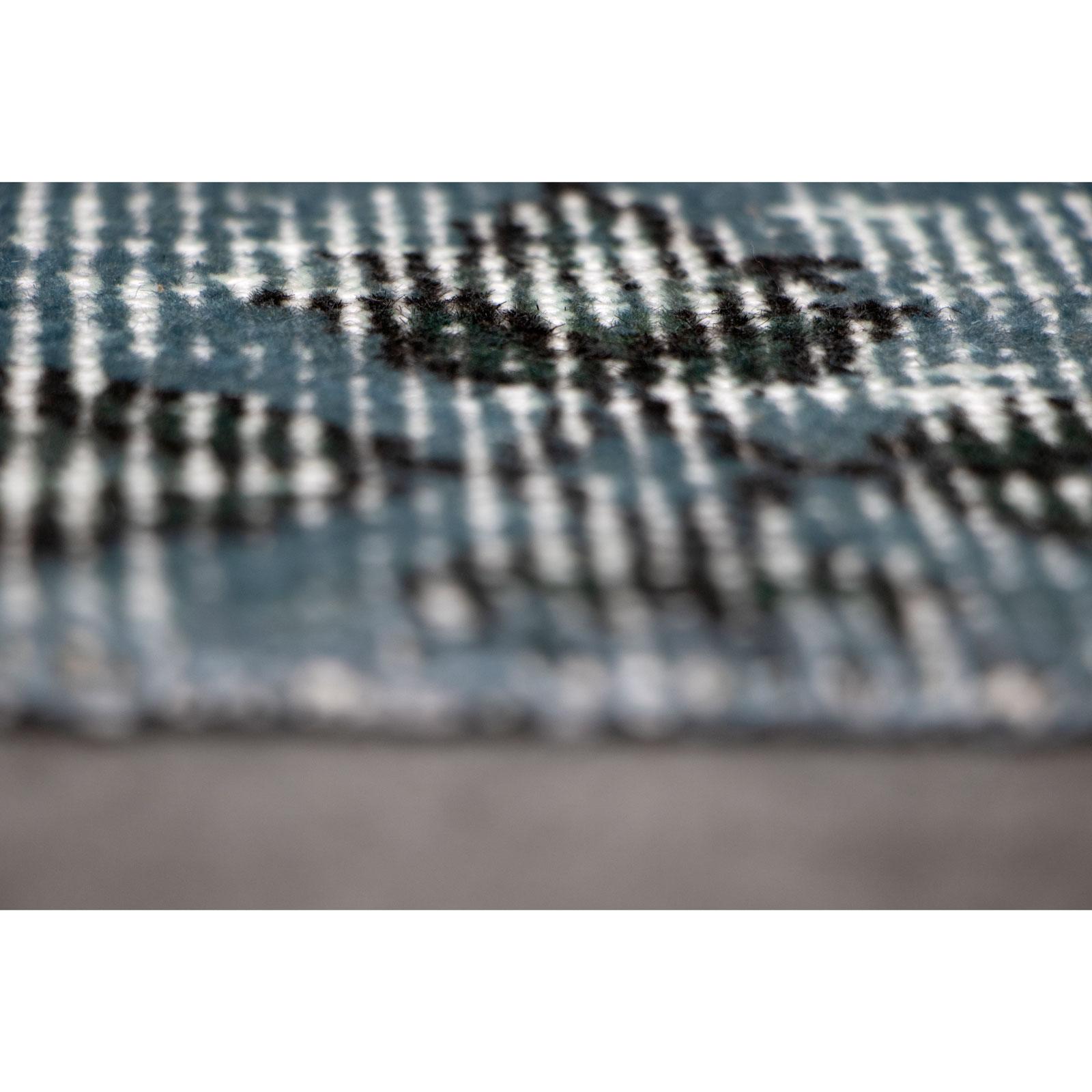 Antique Chic Vintage Blue Brown Wool Cotton Rug by Deanna Comellini 250x350 cm In New Condition For Sale In Bologna, IT