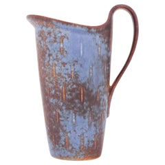Pichet/vase bleu et brun Gunnar Nylund, Rörstrand, 1950s, Mid-Century Vintage