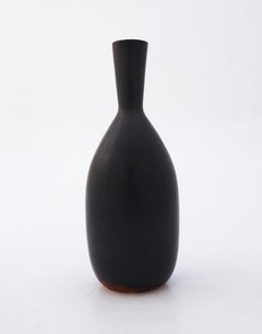 Black Vase Lovely Glaze Carl-Harry Stålhane Rörstrand, Midcentury Vintage