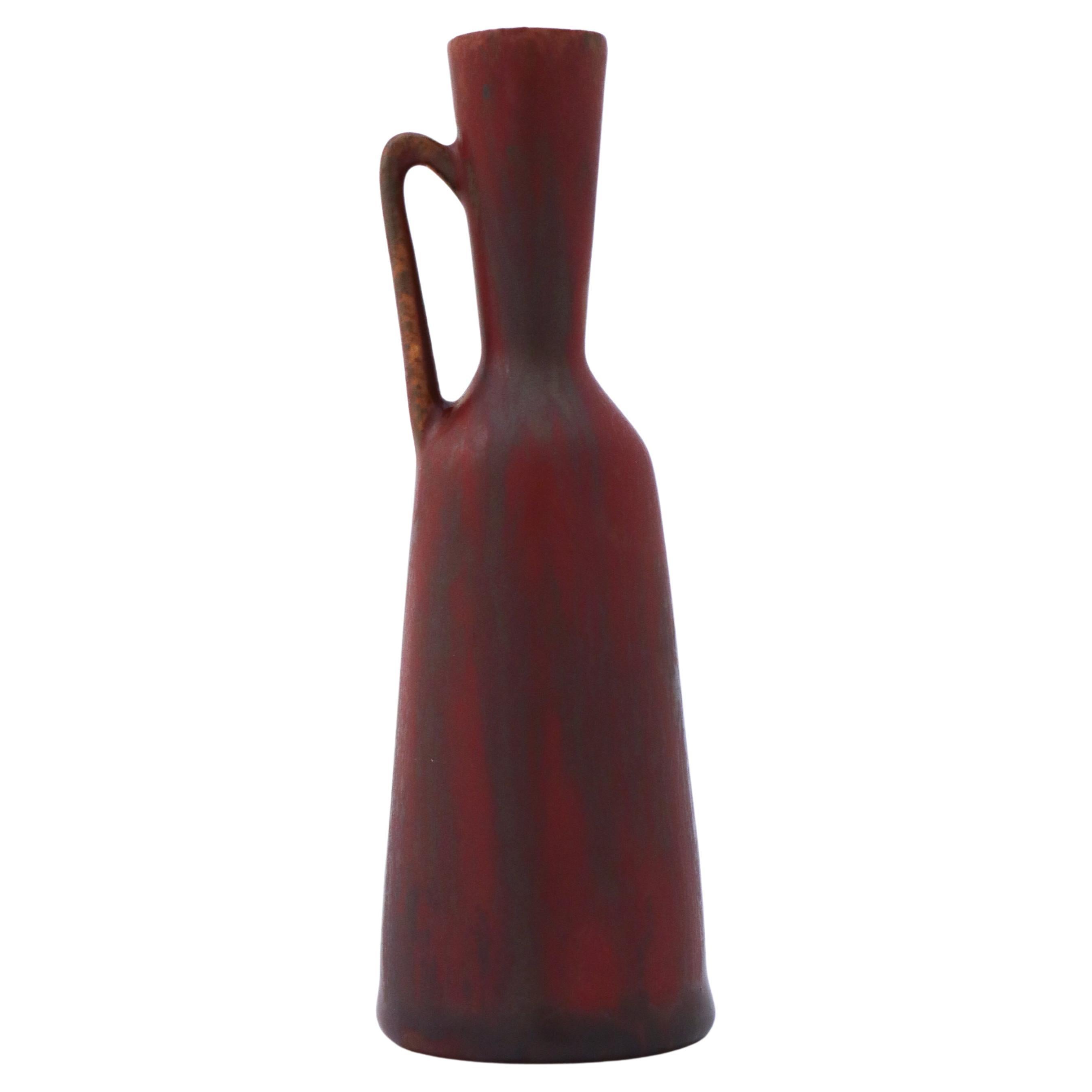 Vase bleu et marron à glaçure douce Carl-Harry Stålhane Rörstrand, Midcentury Vintage en vente