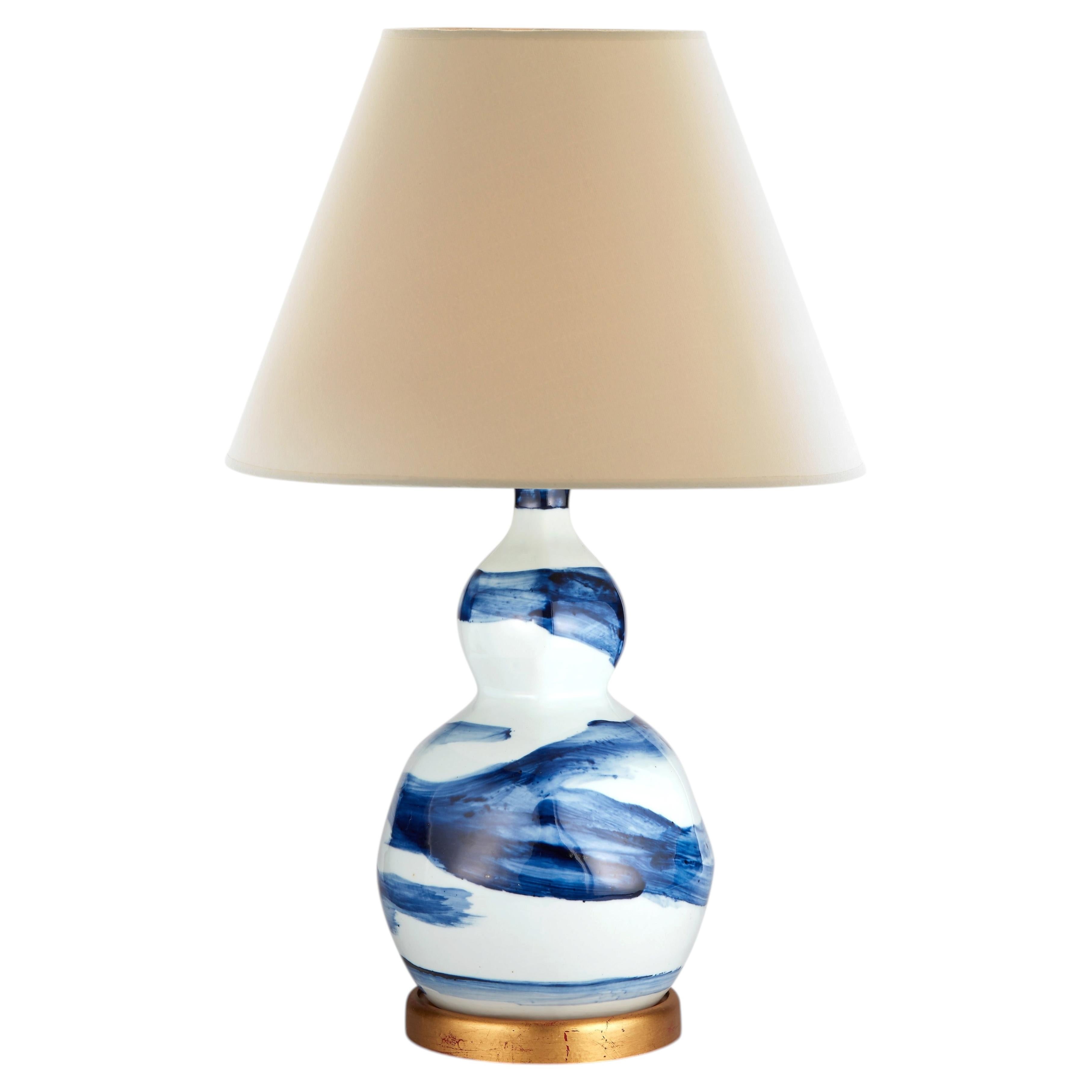 Blue Brush Stroke Ceramic Table Lamp, Small, by Bunny Williams Home For Sale