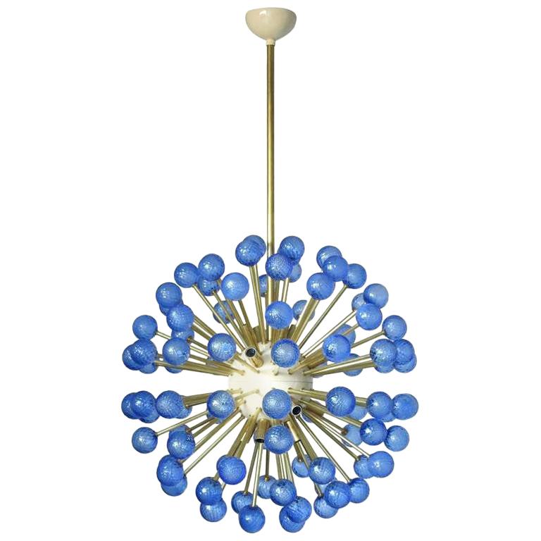 Lustre Spoutnik bleu brûlé de Fabio Ltd
