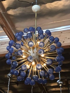 Blue Burst Sputnik Chandelier by Fabio Ltd