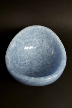 Cuenco de Calcita Azul 6,6 lb Azul y Blanco