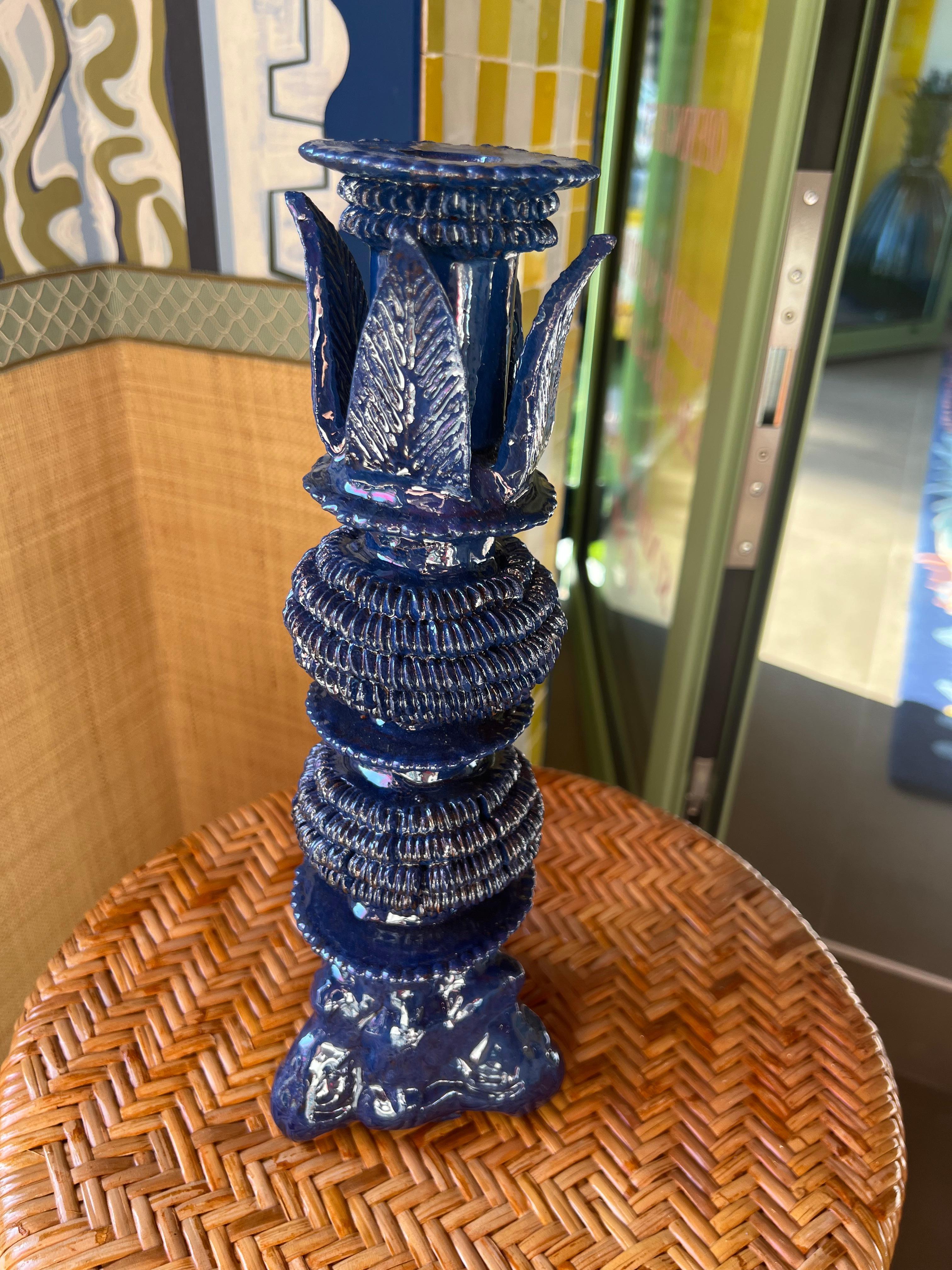 Blauer Kandelaber von Objekti (Mexikanisch) im Angebot