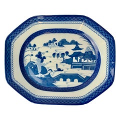 Vista Alegre Blue Canton Platter for Mottahedeh