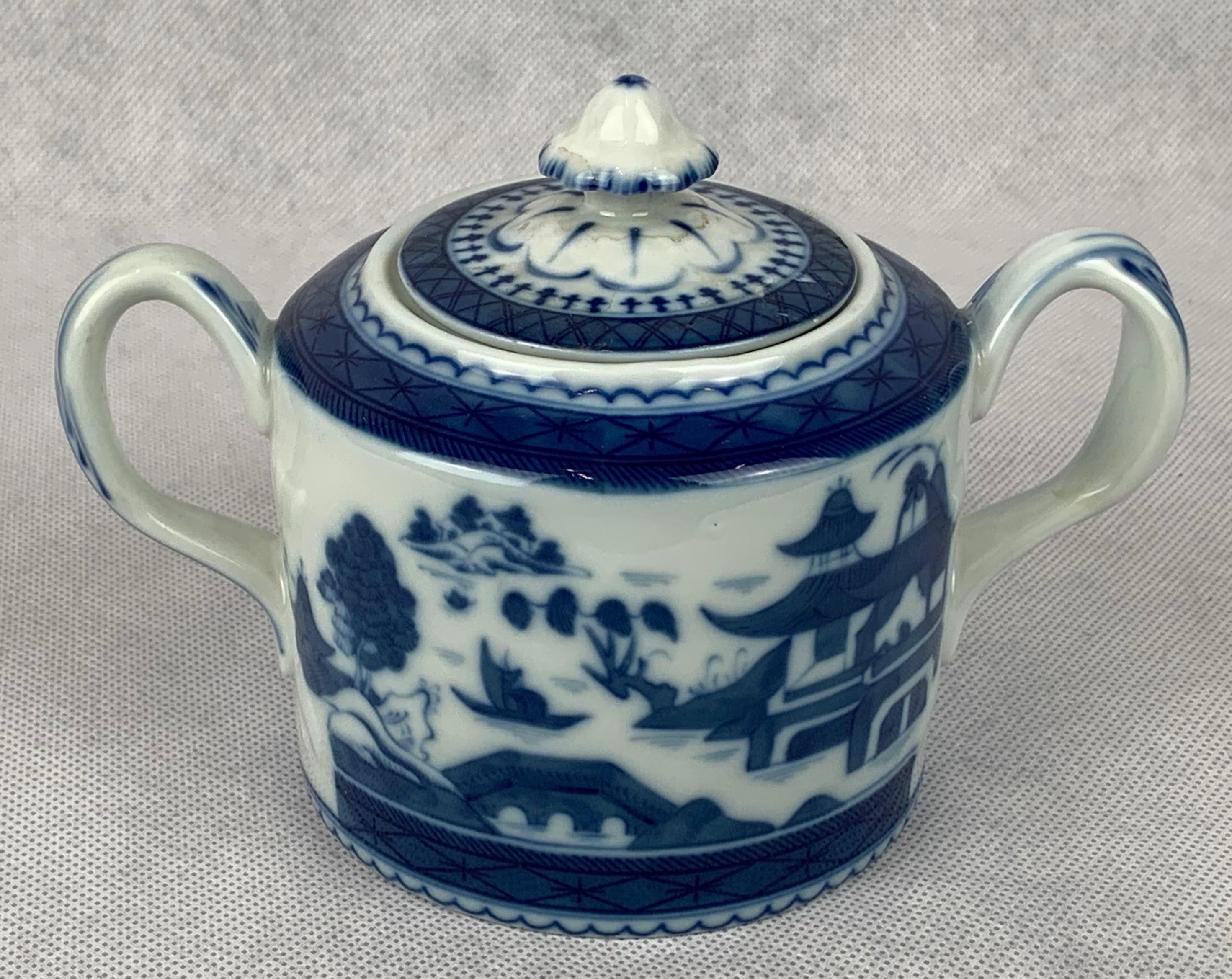 Late 20th Century  Vista Alegre Blue Canton Porcelain Coffee/Tea Service for Mottahedeh