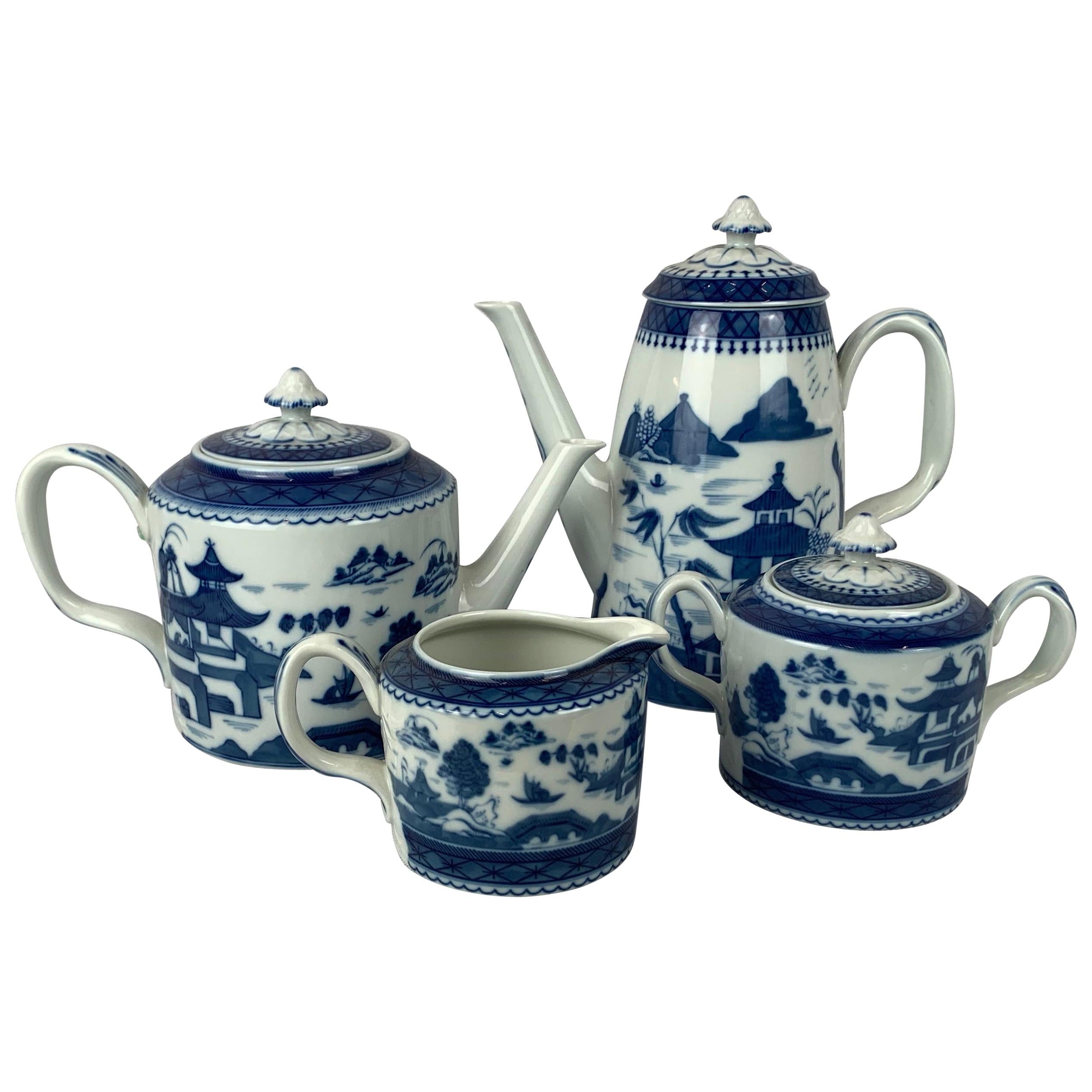  Vista Alegre Blue Canton Porcelain Coffee/Tea Service for Mottahedeh