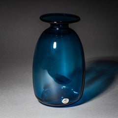Blue “Capri” Glass Vase by Kastrup Holmegaard, Denmark, 1960s/70s
