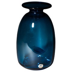 Blue “Capri” Glass Vase by Kastrup Holmegaard, Denmark, 1960s/70s