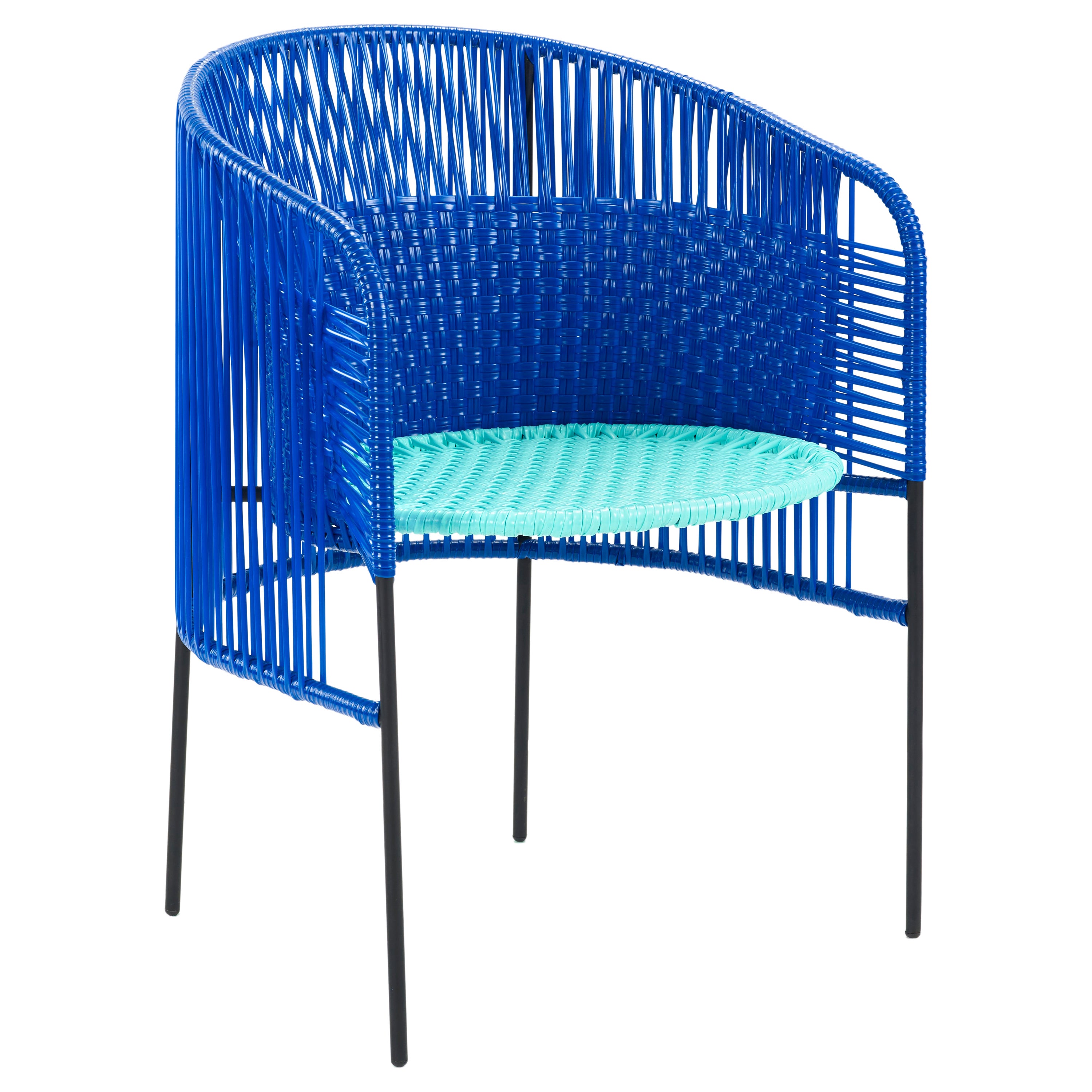 Blue Caribe Dining Chair by Sebastian Herkner For Sale