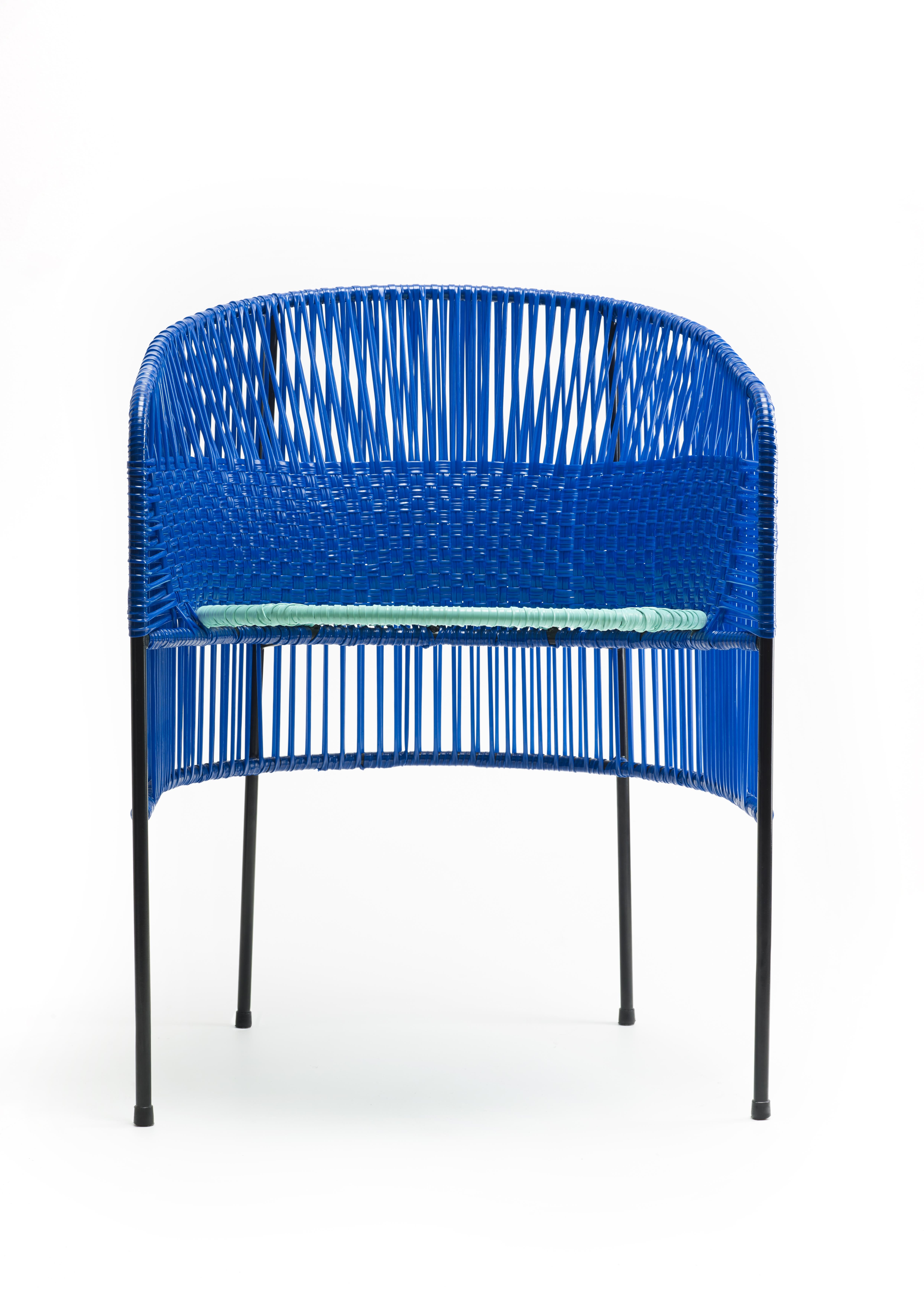 Modern Blue Caribe Lounge Chair by Sebastian Herkner