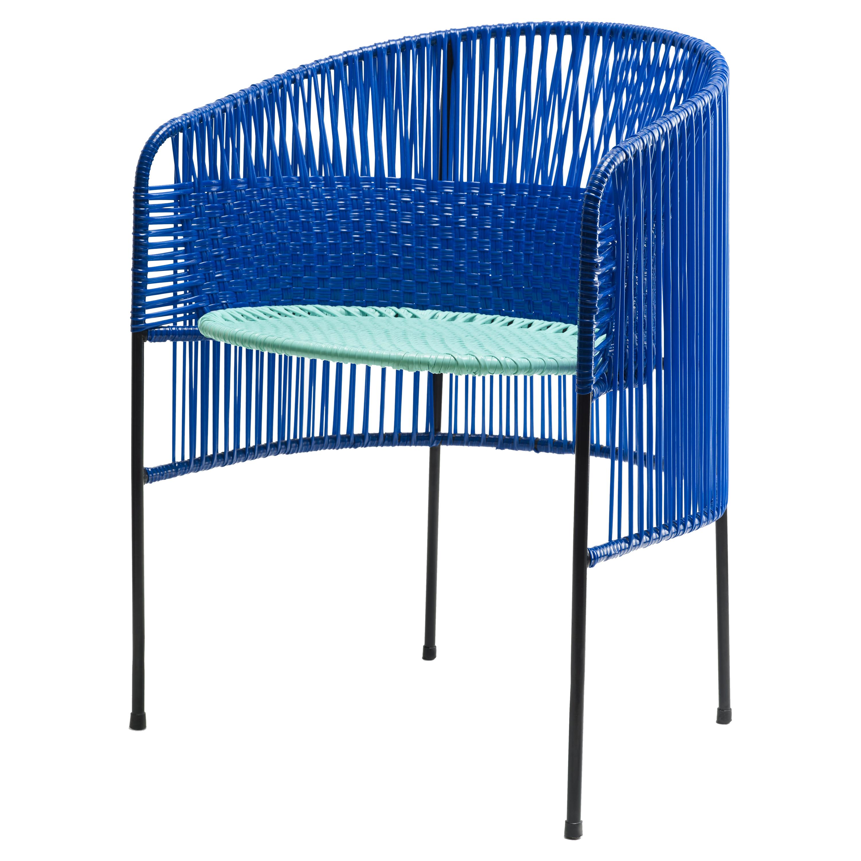 Blue Caribe Lounge Chair by Sebastian Herkner For Sale