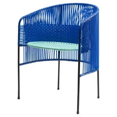 Blue Caribe Lounge Chair by Sebastian Herkner