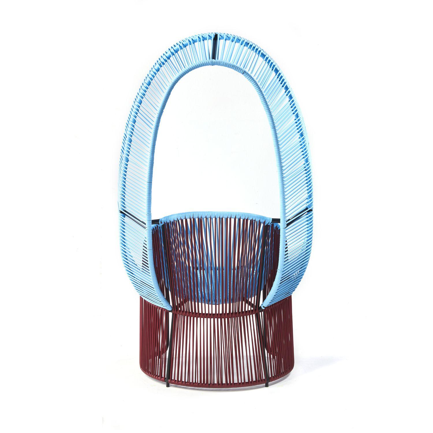 Powder-Coated Blue Cartagenas Reina Chair by Sebastian Herkner For Sale