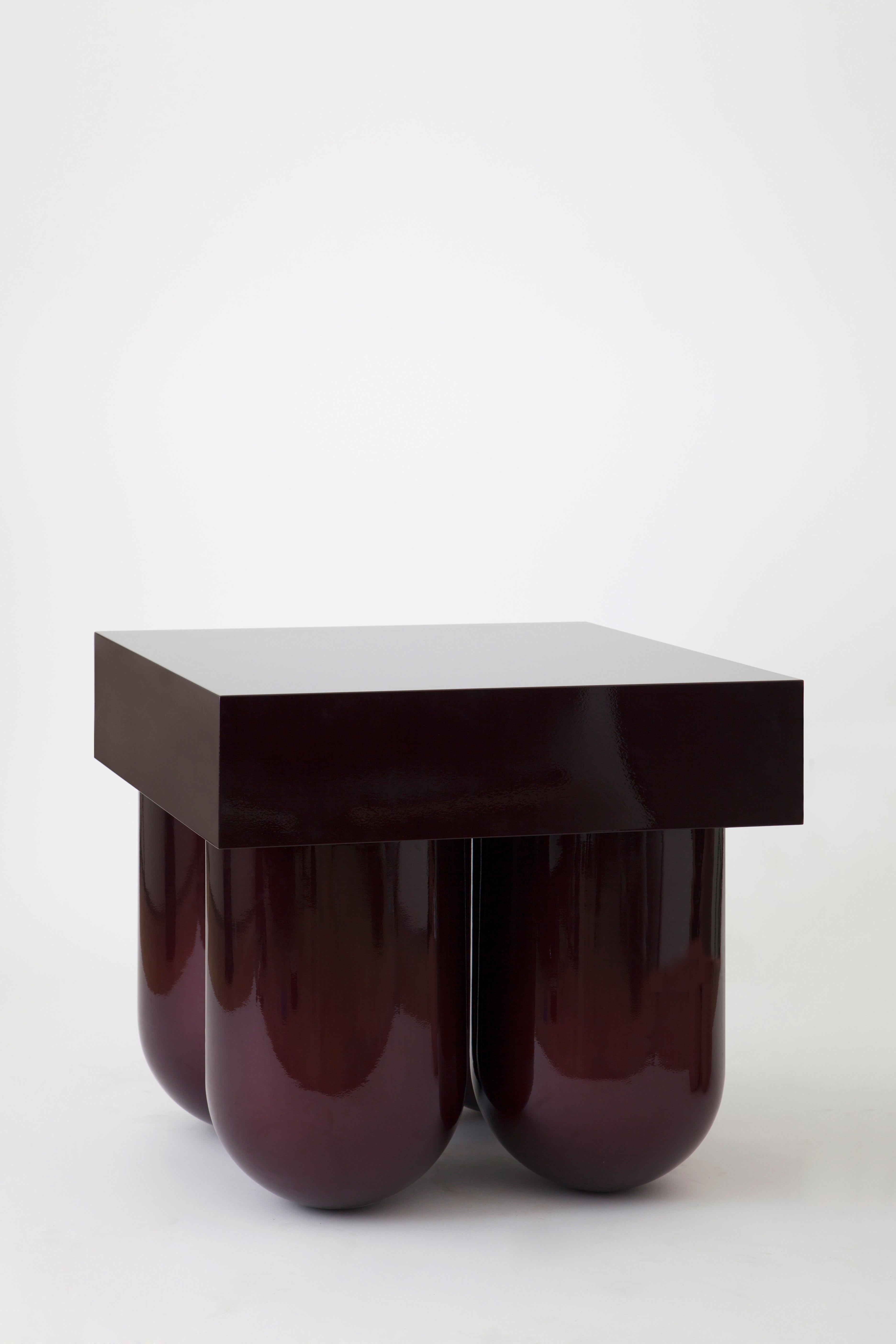 XXIe siècle et contemporain Table n° 5 en bois sculpté bleu par Müsing-Sellés en vente