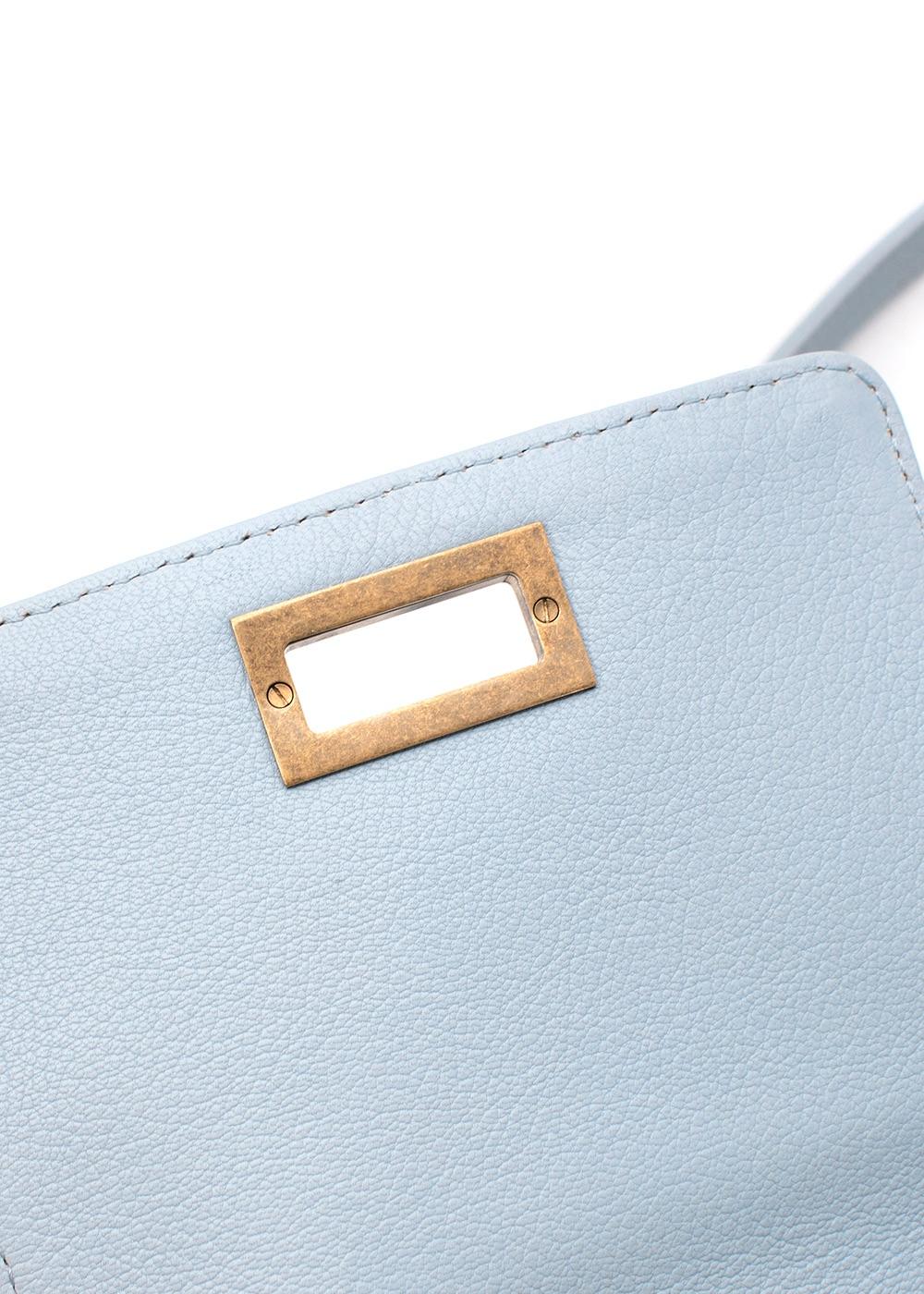Blaues Kaviarleder Trendy Reissue Mini Top Handle Bag im Angebot 3