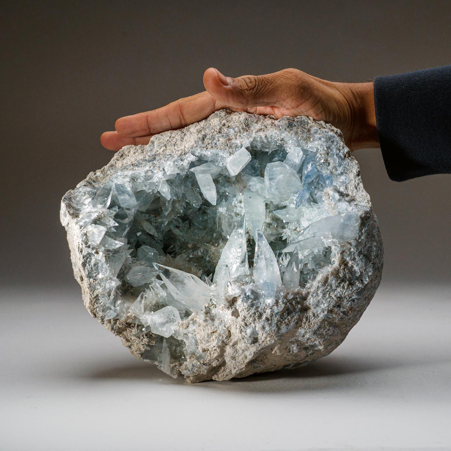 Other Blue Celestite Cluster From Sankoany, Ketsepy Mahajanga, Madagascar (13.5 lbs) For Sale