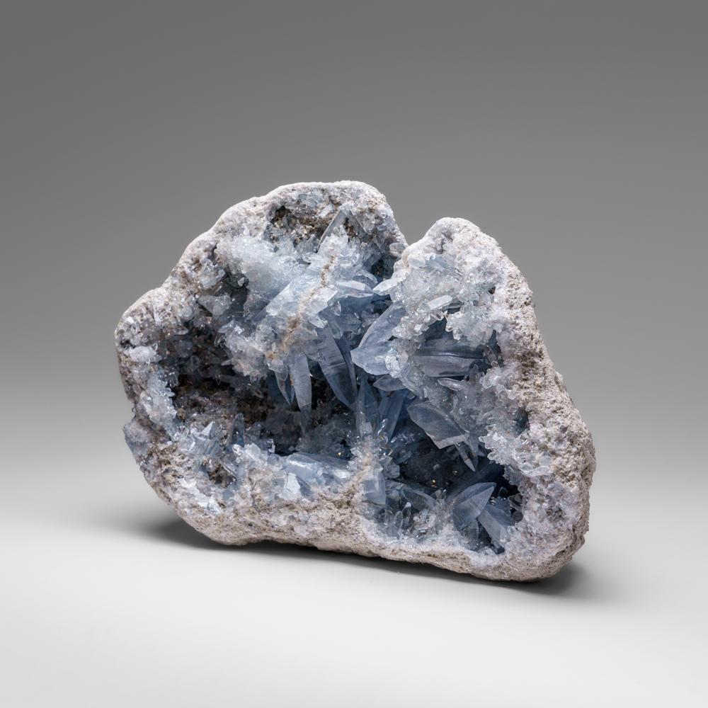 Blue Celestite Cluster From Sankoany, Ketsepy Mahajanga, Madagascar (15 lbs) In condizioni Nuovo a New York, NY