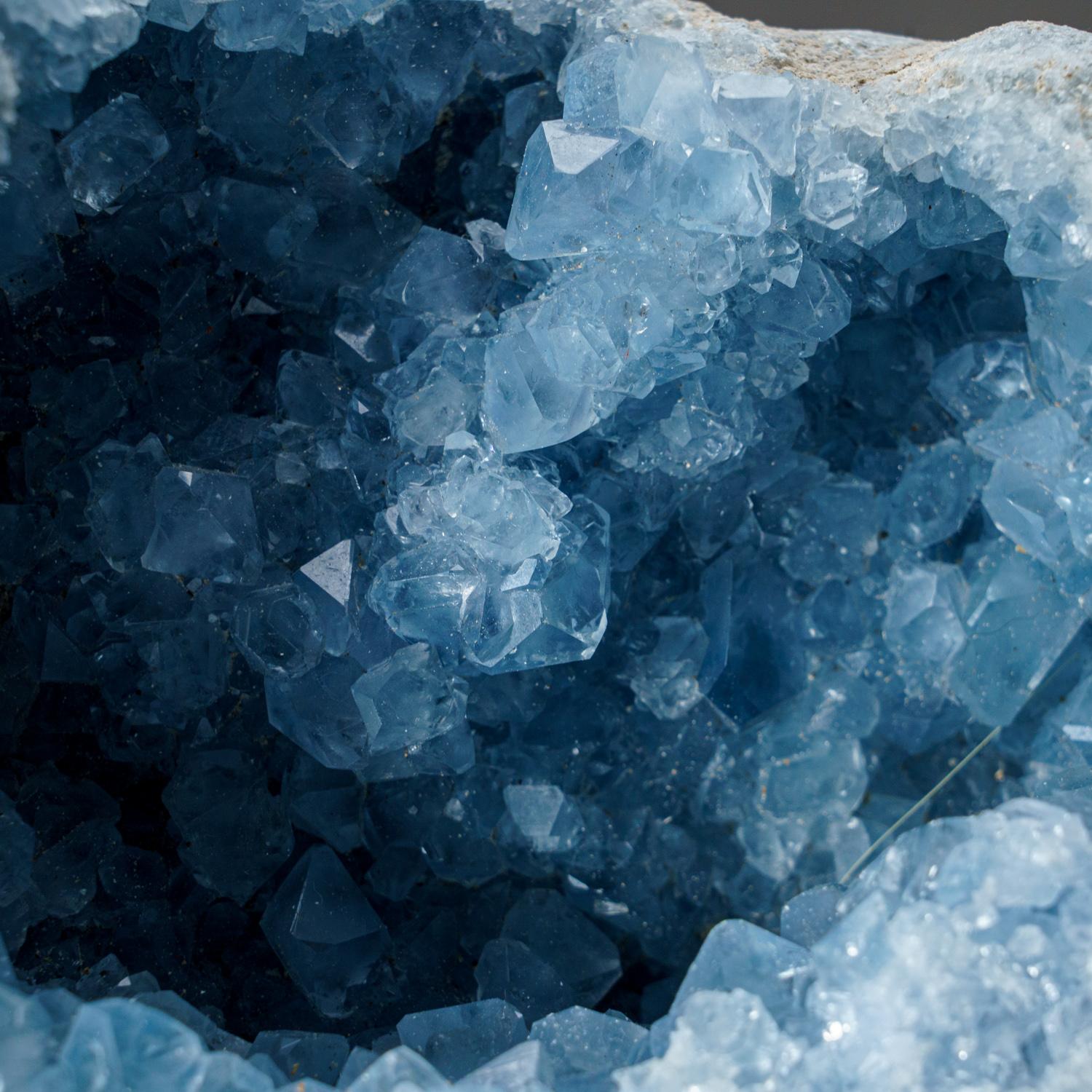 Blauer Celestite-Cluster aus Sankoany, Ketsepy Mahajanga, Madagaskar (6 lbs) im Zustand „Neu“ im Angebot in New York, NY