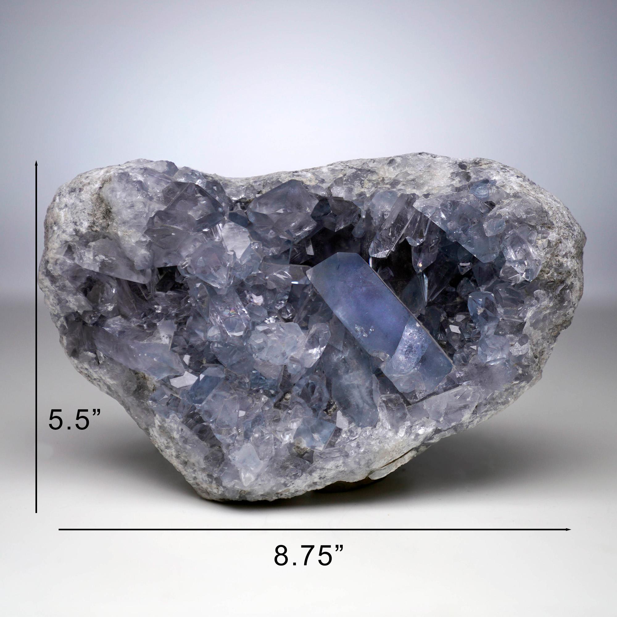 Malagasy Blue Celestite Geode from Madagascar For Sale