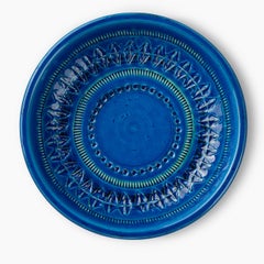 Blue Centerpiece plate by Aldo Londi
