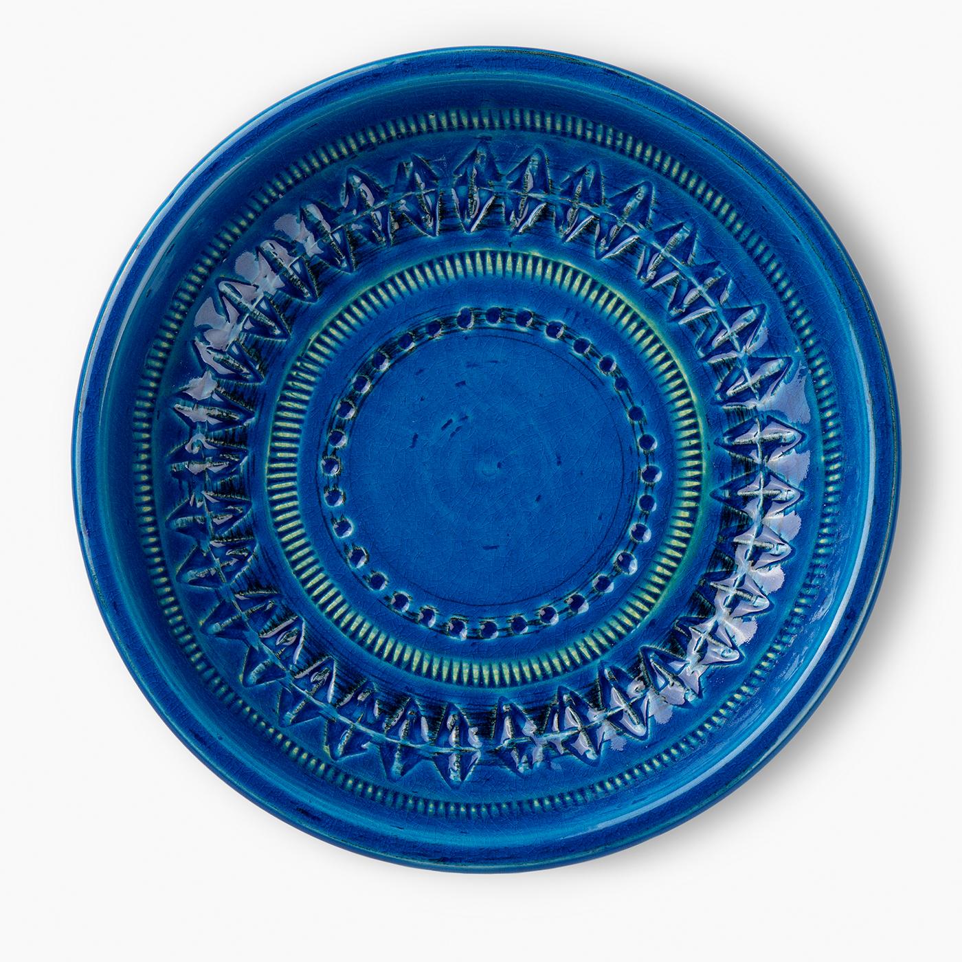 Plato centro azul de Aldo Londi Italiano en venta