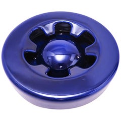 Blue Ceramic Ashtray Brambilla by Angelo Mangiarotti circa 1967
