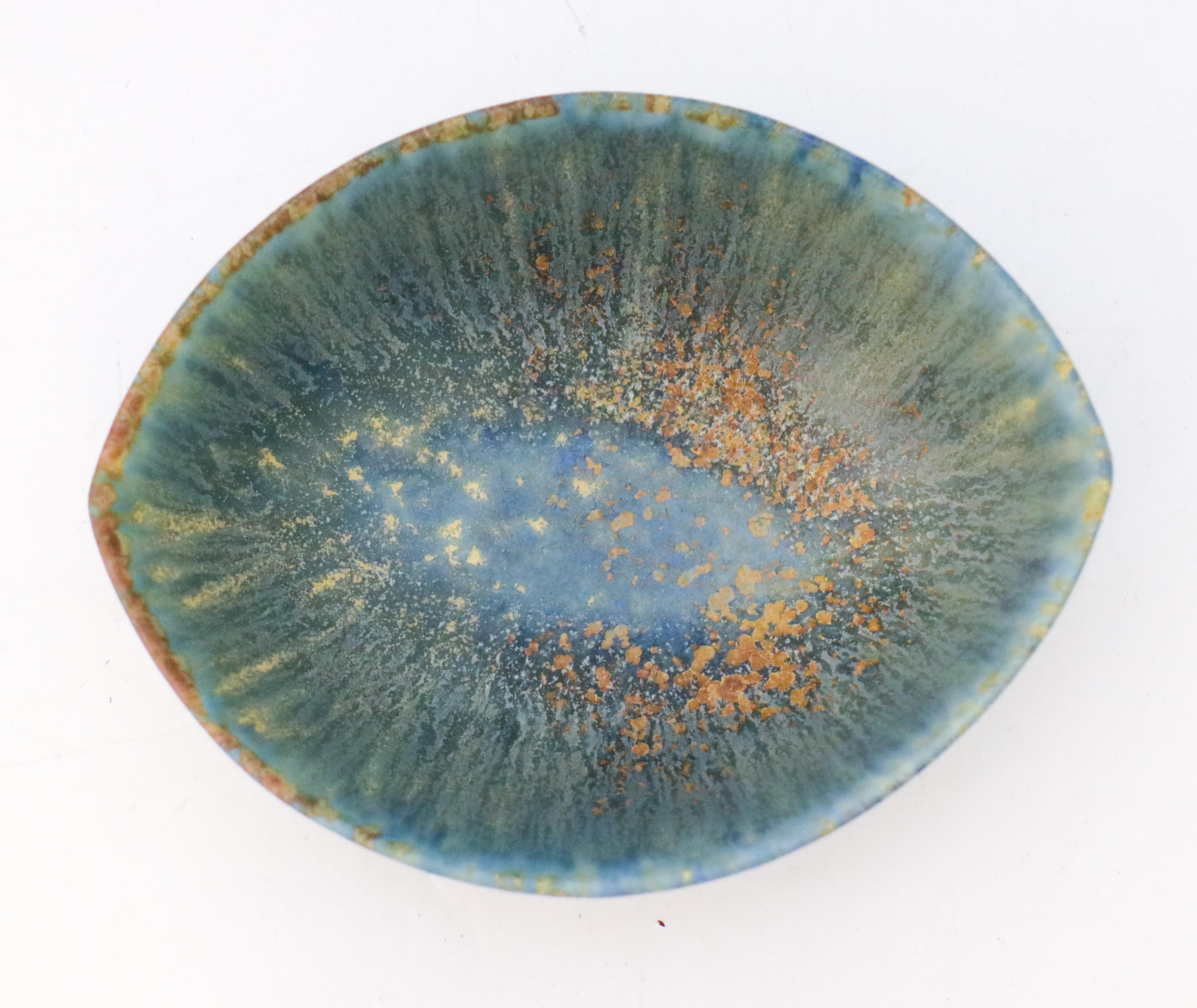Blue Ceramic Bowl - Carl-Harry Stålhane - Rörstrand - Mid 20th Century For Sale 1