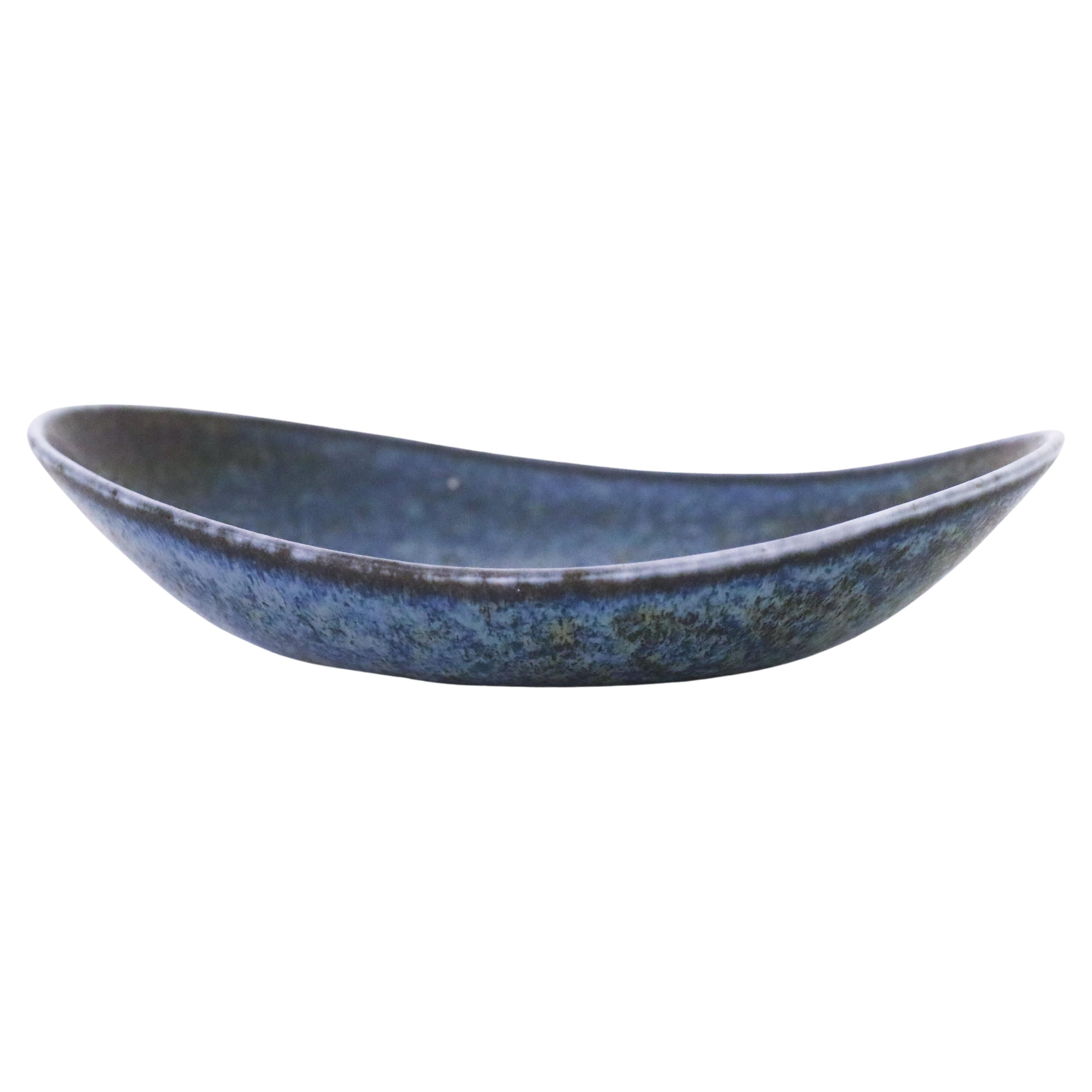 Blue Ceramic Bowl Carl-Harry Stålhane, Rörstrand, Vintage Midcentury