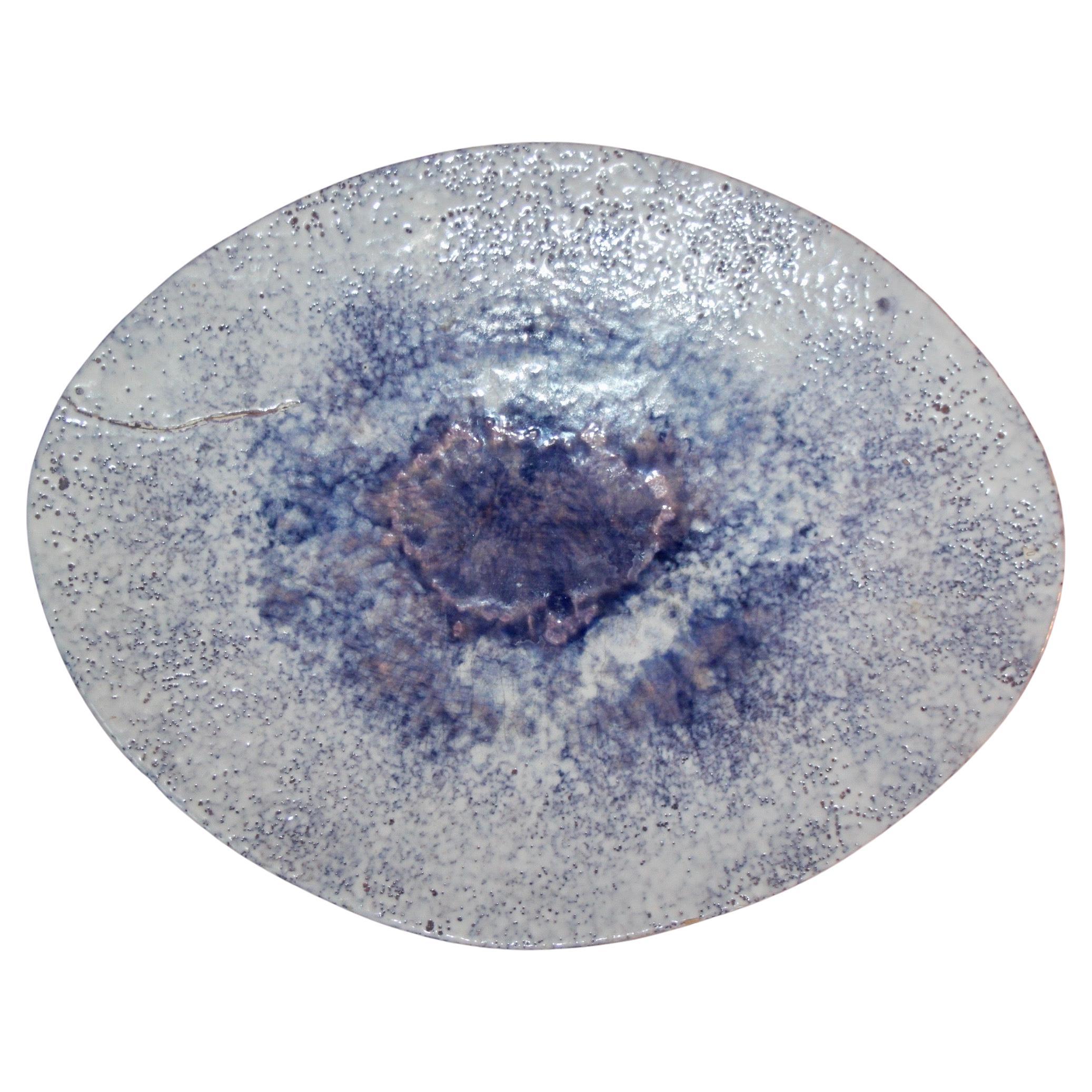 Vide poche decorativo de cerámica azul