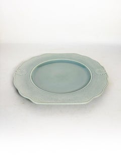 Blue ceramic dish, France, 1970