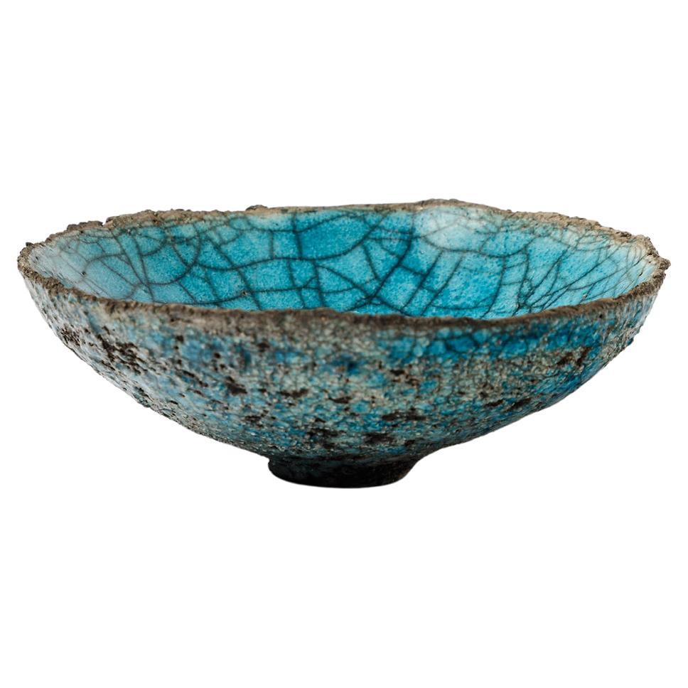 Blue Ceramic Dish or Vide Poche by Genevieve Gay La Borne French Decoration 