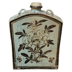 Blue Ceramic Flask