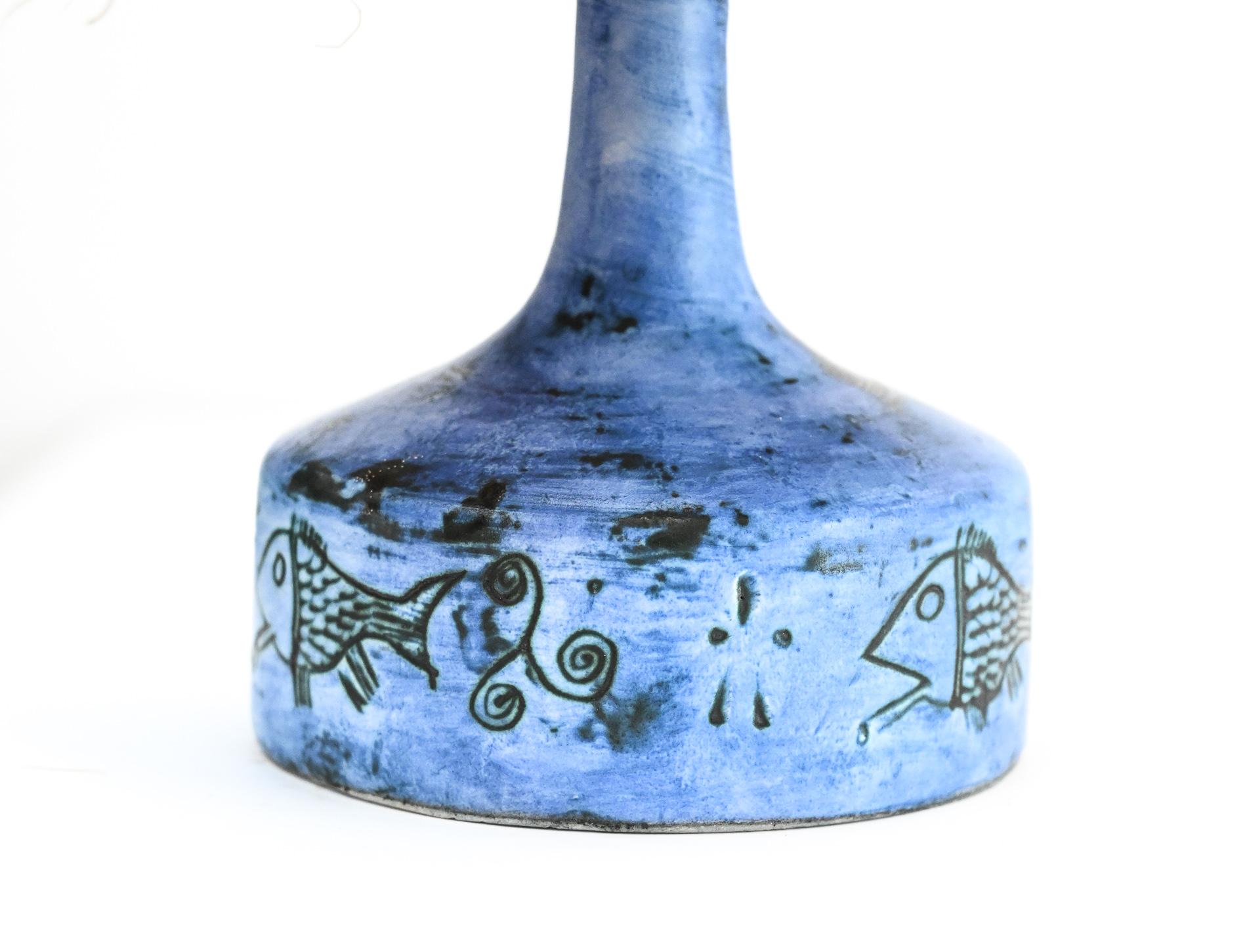 Blue Ceramic Jacques Blin Table Lamp 1
