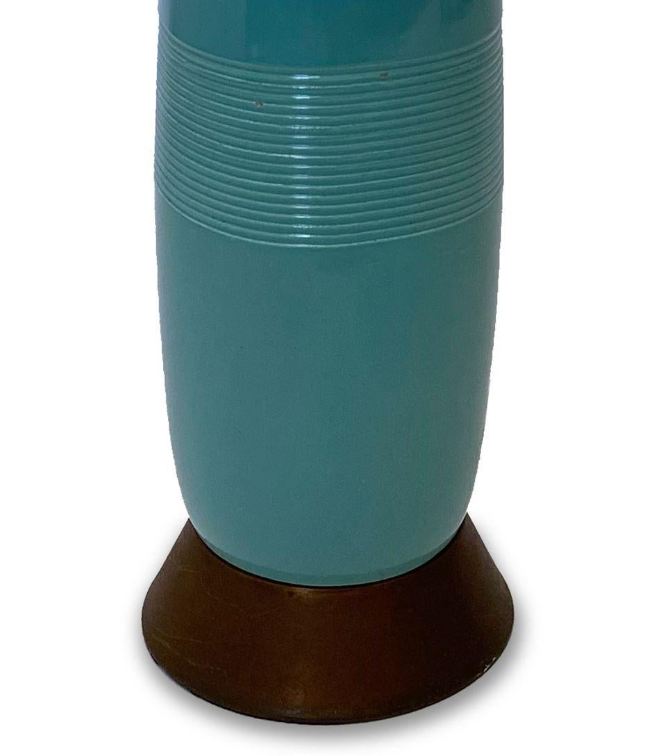 Contemporary Blue Ceramic Lamp